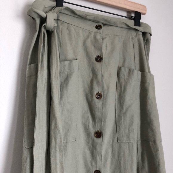 JUST LIVING (THE DREAM) green button-front skirt - Picture 2 of 4